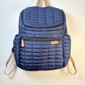 Navy Quilted Baby Bag Maman New York Multi Pocked NO CHANGING PAD Baby Gear